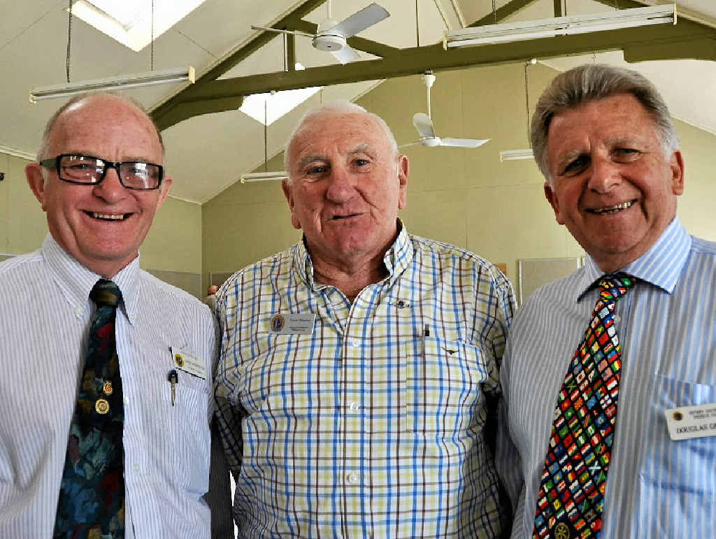 PROBUS MEETING: Rotary region 9630 representative Chris Warmington, Rose City president Trevor Sheeran, and region 9640 chairman Douglas Geekie. PROBUS MEETING: Rotary region 9630 representative Chris Warmington, Rose City president Trevor Sheeran, and region 9640 chairman Douglas Geekie.